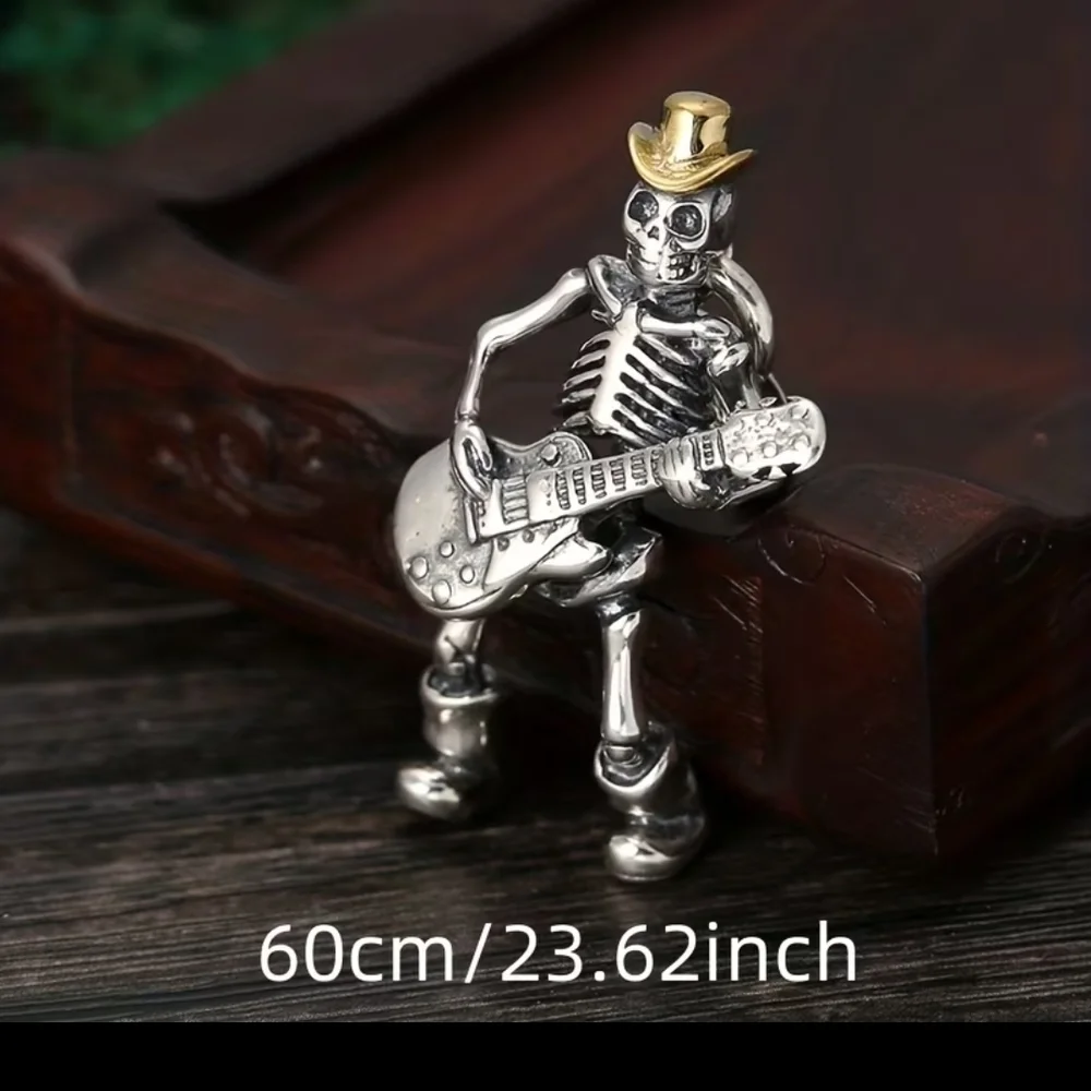 Skeleton Guitarist Pendant Necklace